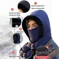 thumbnail image 6 of Thermal Hat with Face Mask Balaclava Men Women, Plush Fleece Winter Ski Windproof Full Face Hood, 6 of 7
