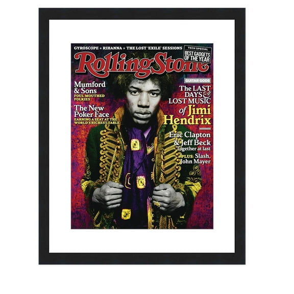 Rolling Stone Magazine Display Frame (pub.10/08-6/18 ) Acrylic, Backing, and White Mat - Fits
