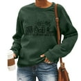thumbnail image 4 of A Thrill Of Hope The Weary World Rejoices Sweatshirts for Women Long Sleeve Crewneck Christmas Sweatshirt Pullover Tops, 4 of 5