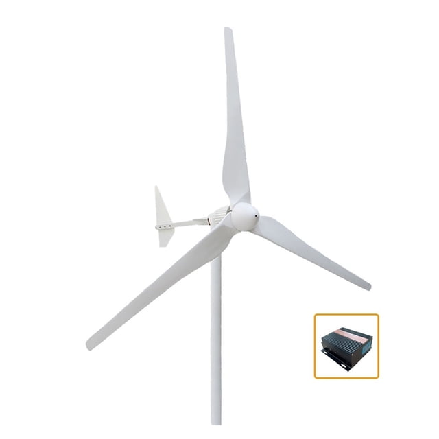 1000W 24V 48V Wind Turbine Generator, 3 Blades Lantern Wind Turbines Generato Motor Kit For Home Hybrids Streetlight Use Electromagnetic With Controller ,Easy to Install