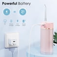 thumbnail image 4 of Travel Water Flosser for Teeth, Portable Water Flossers, Water Dental Flosser, Cordless Water Flosser with IPX7 Waterproof, 5 Jet Tips and 3 Modes, 4 of 5