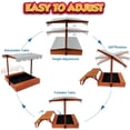 thumbnail image 4 of Outdoor Kids Sandbox with Picnic Table Foldable Sand Box with Canoppy Wooden Sand Pit with Lid Cover, 4 of 9