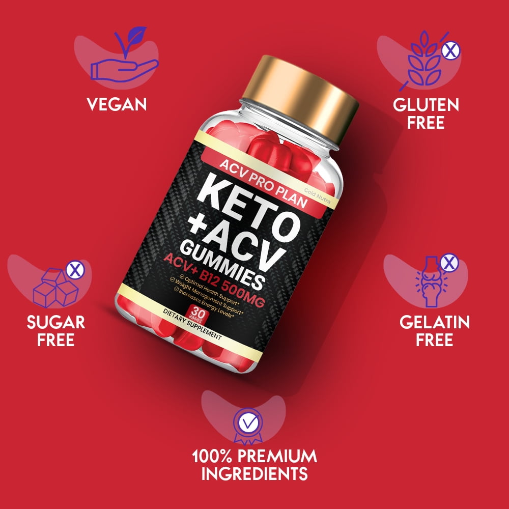 ACV Pro Plan Keto Plus ACV, Advanced Weight Management Formula Maximum Strength, ACV Pro Plan Keto ACV Gummies (5 Bottles)