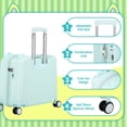 thumbnail image 4 of Advwin 20" Ride On Hardshell Suitcase with Spinner Wheels for Kids, Lightweight Carry On Hardside Travel Trolley Luggage with Lock, Mint Green, 4 of 9
