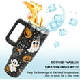 thumbnail image 5 of 40oz Halloween Ghost Cat Tumbler - Insulated Stainless Steel Cup with Handle & Straw | Spooky Holiday Gift for Women, Adults, Teens, 5 of 6