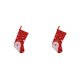 thumbnail image 4 of Bewildely Calcetín de Navidad Santa Claus árbol de Navidad chimenea ventana almacenamiento calcetín hogar granja colgantes decoración para niños Rojo 2piezas Bewildely CBP443418, 4 of 5