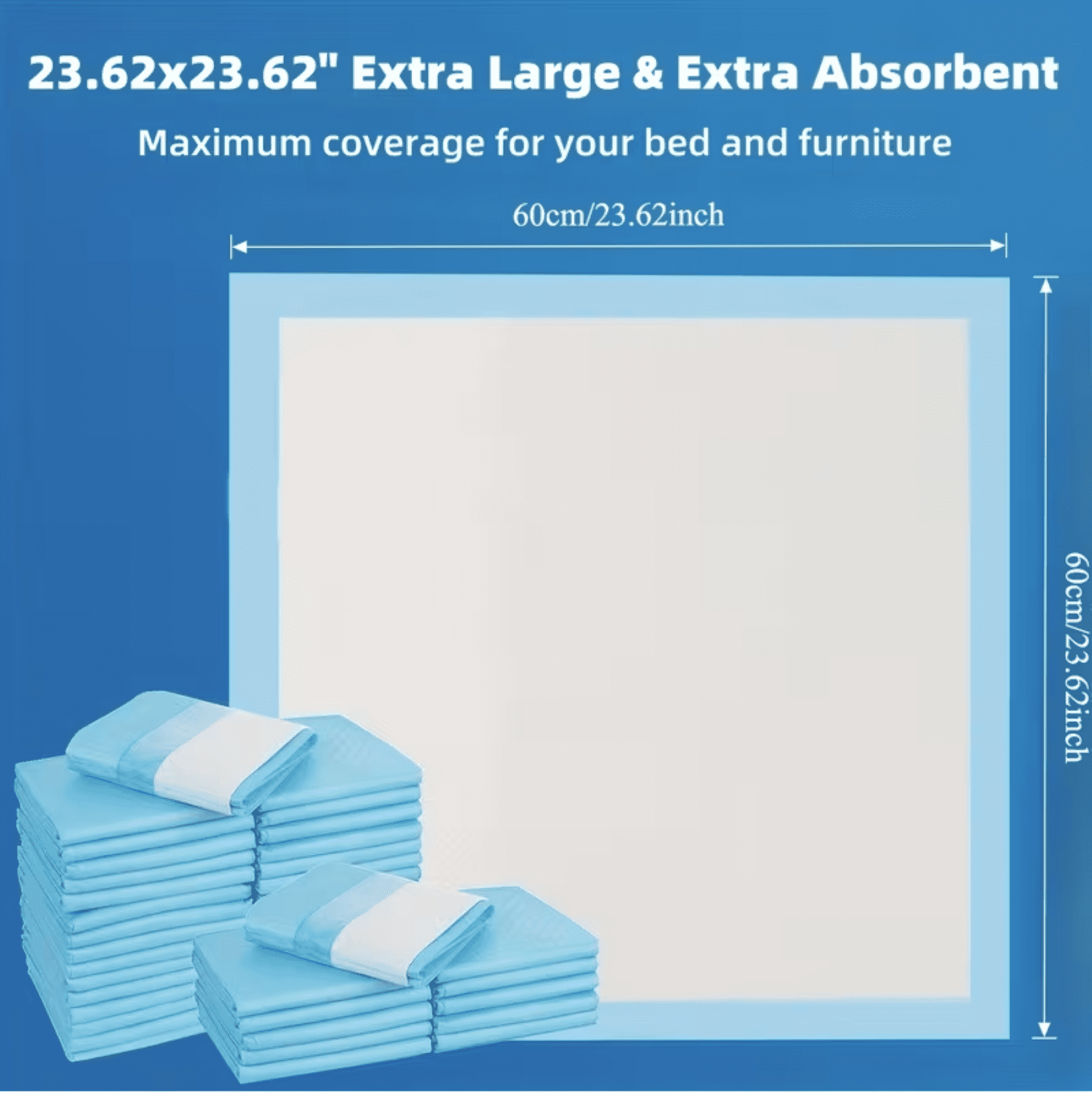 Extra Large Thickened Disposable Puppy Pads – Super Absorbent 6-Layer Leak-Proof Training Pads for Dogs (24×24 / 28×34 Inch)