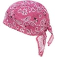 thumbnail image 4 of Pink Paisley Doo Rag - Single Piece, 4 of 6