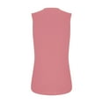 thumbnail image 5 of Mittory Summer Womens Tank Tops Loose Fit Pleated V Neck Sleeveless Tops Casual Basic T Shirts Solid Tees, 5 of 8