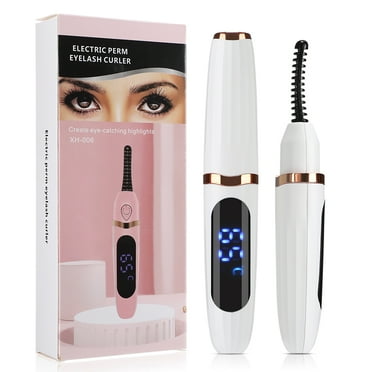 Heated Eyelash Curlers, Electric Eyelash Curler Rechargeable, Heated Lash Curler for Women Natural Eye Lash Curler Makeup Tool with LED Display, 24 Hours Long Lasting