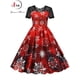 thumbnail image 2 of Vestido de fiesta de Navidad para mujer, vestido Vintage de encaje de manga corta para invierno, ropa de noche de Navidad elegante 2022, 2 of 5