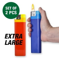 G.E.I. Ginormous Lighter, Adjustable, Butane Lighter, Value Pack, Assorted, Solid Print, 2 Pack