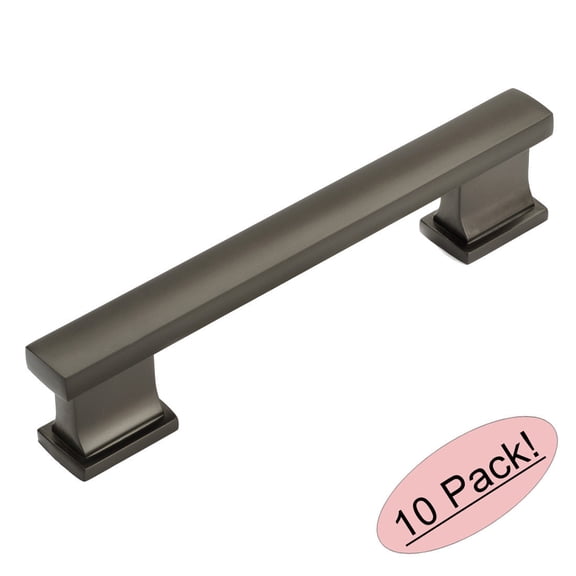 Cosmas 702-4GPH Graphite Contemporary Cabinet Hardware Handle Pull - 4" Hole Centers - 10 Pack