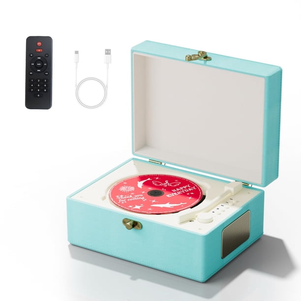 Reproductor de CD Yintiny Blue Time Music Box con altavoz recargable