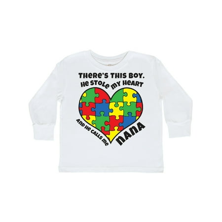 

Inktastic Nana of Autistic Grandson Gift Toddler Toddler Girl Long Sleeve T-Shirt
