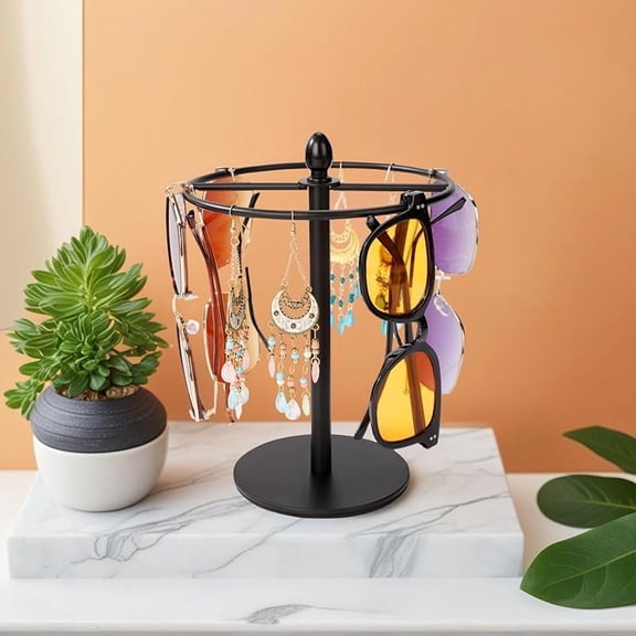 Sunglasses Organizer Display Stand, Eyeglass Holder Rack for 12 Pairs of Glasses, Stainless Steel (Gold)