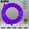 thumbnail image 4 of 18 ft. LED Purple Rope Light Kit, 216 Halloween Lights, Ready-to-Install Connectable Indoor-Outdoor Tube Light, Mounting Clips Included, 4 of 7