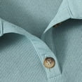 thumbnail image 6 of YWDJ Tank Top for Women Ribbed Half-Button Placket Cropped Tank Casual Neckline Vest Blouse Light blue L, 6 of 6
