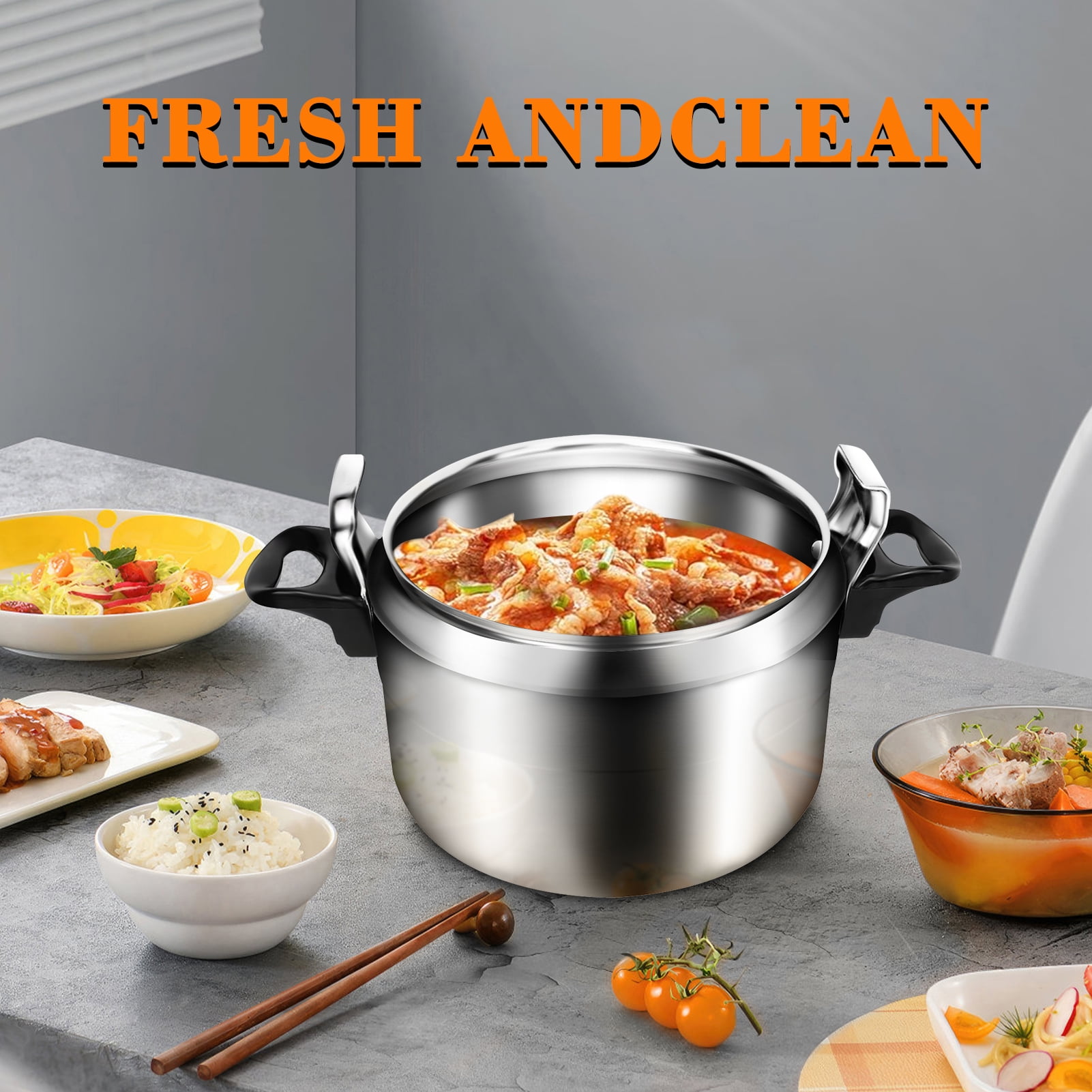 Tebru 7 L Aluminum Alloy Stovetop Pressure Cooker