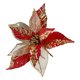 thumbnail image 1 of Flores artificiales navideñas de 28 cm con lentejuelas brillantes, flores de pascua de tela, flores artificiales para decorar el árbol de Navidad, bodas, cumpleaños y coronas decorativas, 1 of 7
