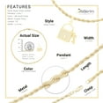 thumbnail image 4 of BEBERLINI Women Lock CZ Charm Anklet 14K Gold Filled Rope Chain Ankle Bracelet 10" Jewelry, 4 of 9