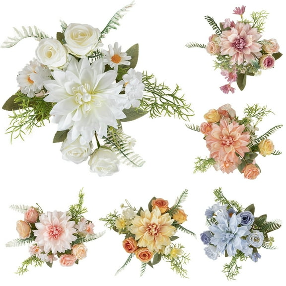 Gifts for Family Faux Plants Plastic Flowers Bouquet Simulation Flower Home Decoration Wedding Flower Rose Wall Fake Flower