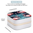 thumbnail image 3 of Flamingo Square Portable Jewelry Box Organizer for Rings, Earrings, Necklaces, Bracelets, Girls, Women, 3 of 7
