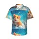 thumbnail image 1 of Fotbe Cloud Cute Hamster Camisa Hawaiana para Hombre Unisex – Camisa Casual de Verano con Botones de Manga Corta de Algodón y Lino,Medium, 1 of 7
