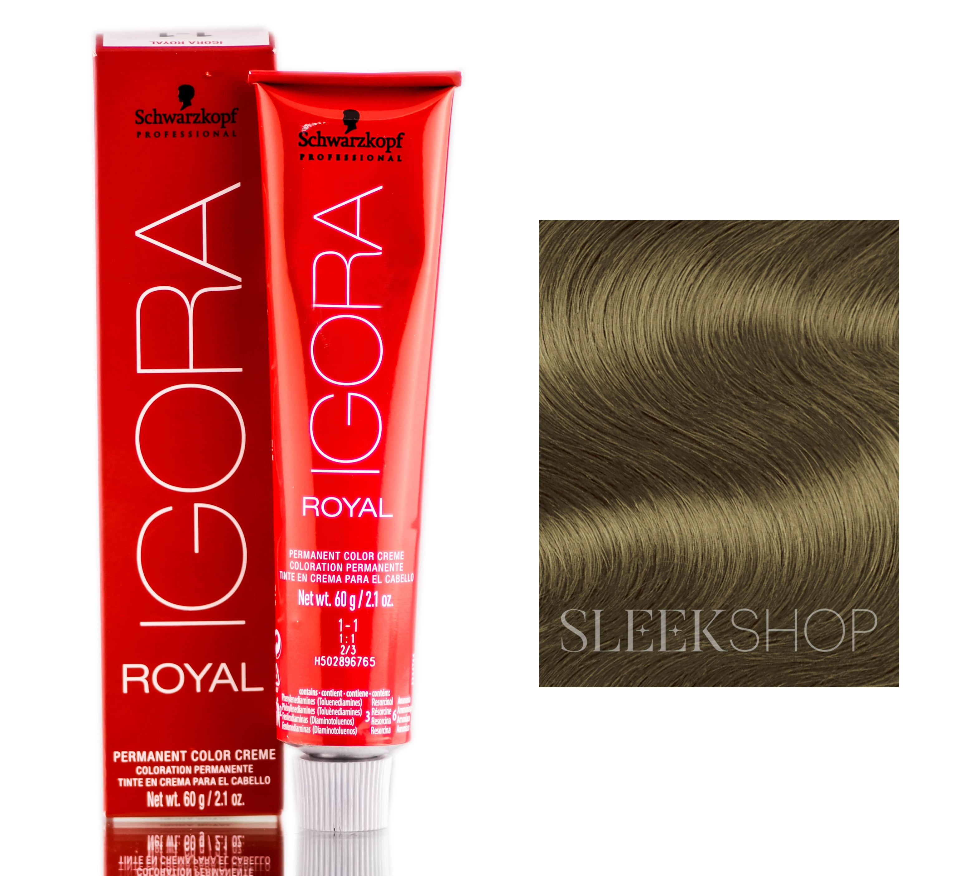 gemakkelijk middag kiezen Schwarzkopf Professional Igora Royal Permanent Hair Color Creme Dye (2.1  oz) (7-1 Medium Ash Blonde) - Walmart.com