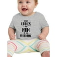 thumbnail image 1 of Smartprints Infants Graphic Bodysuit - My Mom Is My Valentine - Regular Fit 100% Cotton, 1 of 4