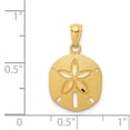 thumbnail image 3 of 14k Satin Diamond-cut Sand Dollar Pendant in 14k Yellow Gold, 3 of 3