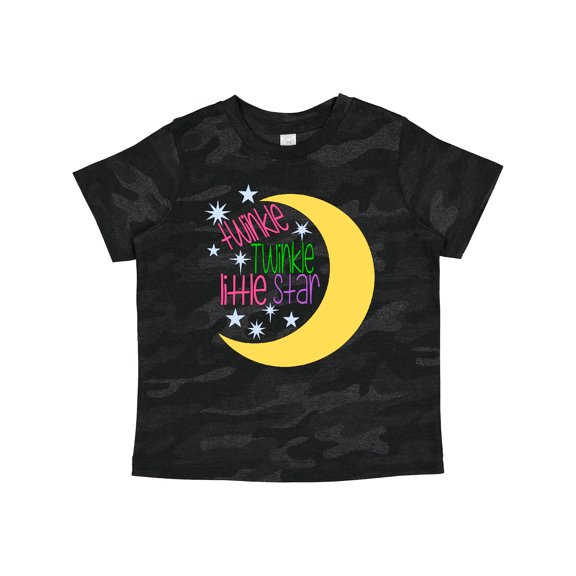 Inktastic Twinkle Twinkle Little Star with Yellow Moon Boys or Girls Toddler T-Shirt