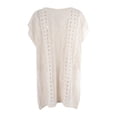 thumbnail image 4 of Summer Clearance Sale! TMOYZQ Women's Swimwear Cover Ups Short Sleeve V Neck Crochet Knit Beach Dress Swimsuit Coverups Summer Beachwear Bathing Suit Cover Up for Women, 4 of 6