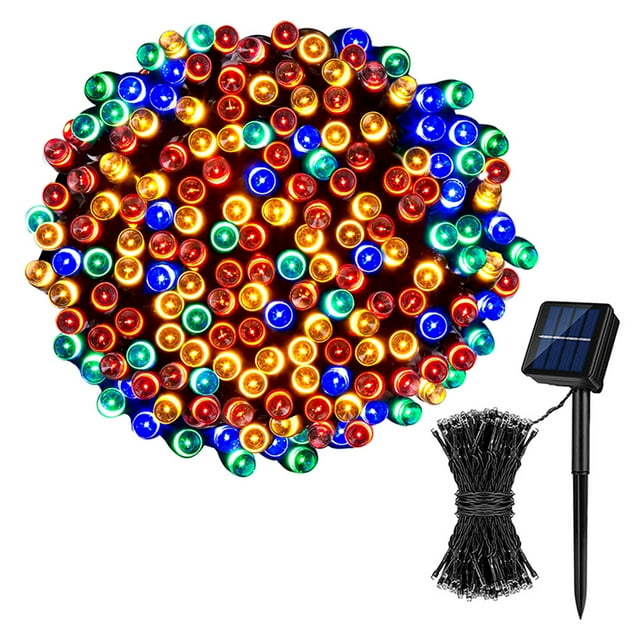Luces de cadena solares 50 LED / 8 modos Luces de hadas al aire libre impermeables