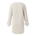 thumbnail image 4 of MixMatchy Women's Oversized V-Neck Tunic Sweatshirt with Side Pockets, 4 of 5