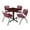 Brown, variant on Kobe 30in. Square Breakroom Table- Maple & 4 'M' Stack Chairs- Black