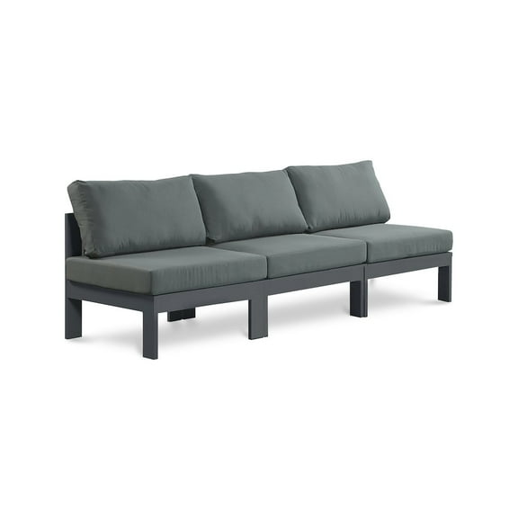 Meridian Furniture Nizuc Grey Outdoor Patio Modular Sofa