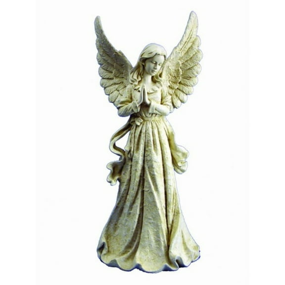 Hi-Line Gifts 27" Angel Standing with Wings Up Outdoor Garden Statue