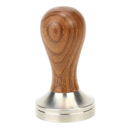 

Whigetiy 304 Stainless Steel Base Coffee Powder Hammer Wooden Handle Tamper Leopard Pattern 51/53/58mm Espresso Coffee Accessories