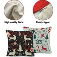 thumbnail image 5 of Christmas Decorations Christmas Throw Pillow Covers 18 x 18 Inches Set of 4 - Xmas Series Cushion Pillow Cover Custom Zippered Square for Farmhouse Home and Sofa Christmas Decorations, 5 of 6