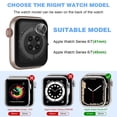 thumbnail image 4 of Xpm Compatible with Apple Watch Series 8 /7 (41mm) Slim PC with Built in Clear Screen Protector Snap-on Full Coverage Shell TPU + Hard PC Frame [ Black ], 4 of 8