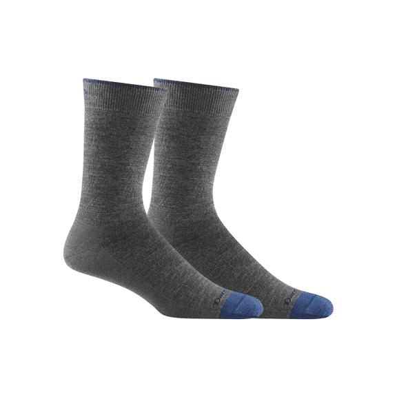 Darn Tough Solid Crew Lightweight, Grey, Large (2-Pack)