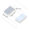 thumbnail image 2 of 20x11x5mm Without or With Thermal Tape Silver Heatsinks Aluminum Cooler Radiator Cooling Silver With Pad 20pcs, 2 of 5
