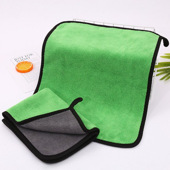Weloille Microfiber Car Wash Towel, 's Top Pick for Auto Detailing, Double-Sided Coral Fleece for Ultra Absorbency and Scratch-Free Drying