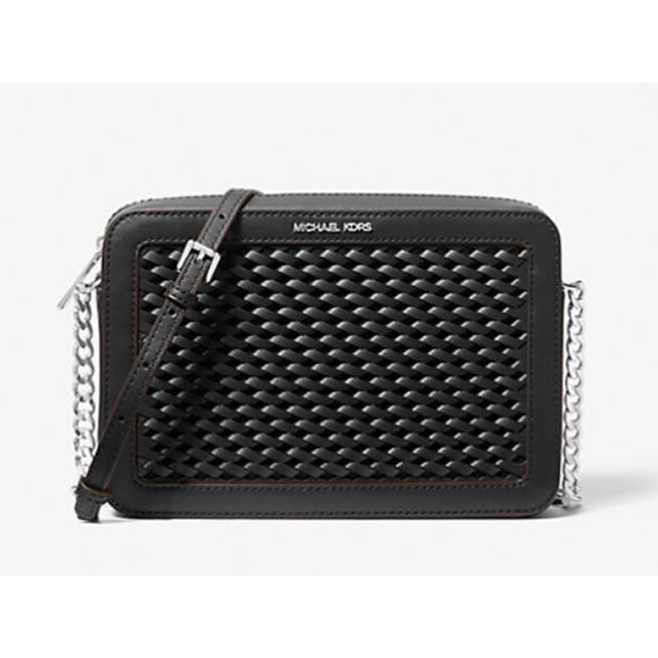 【新品未使用】紐付き MICHAEL KORS ブラック ビジネスバッグ Michael Kors Leather Smartphone Bag, Medium Double Zip Phone