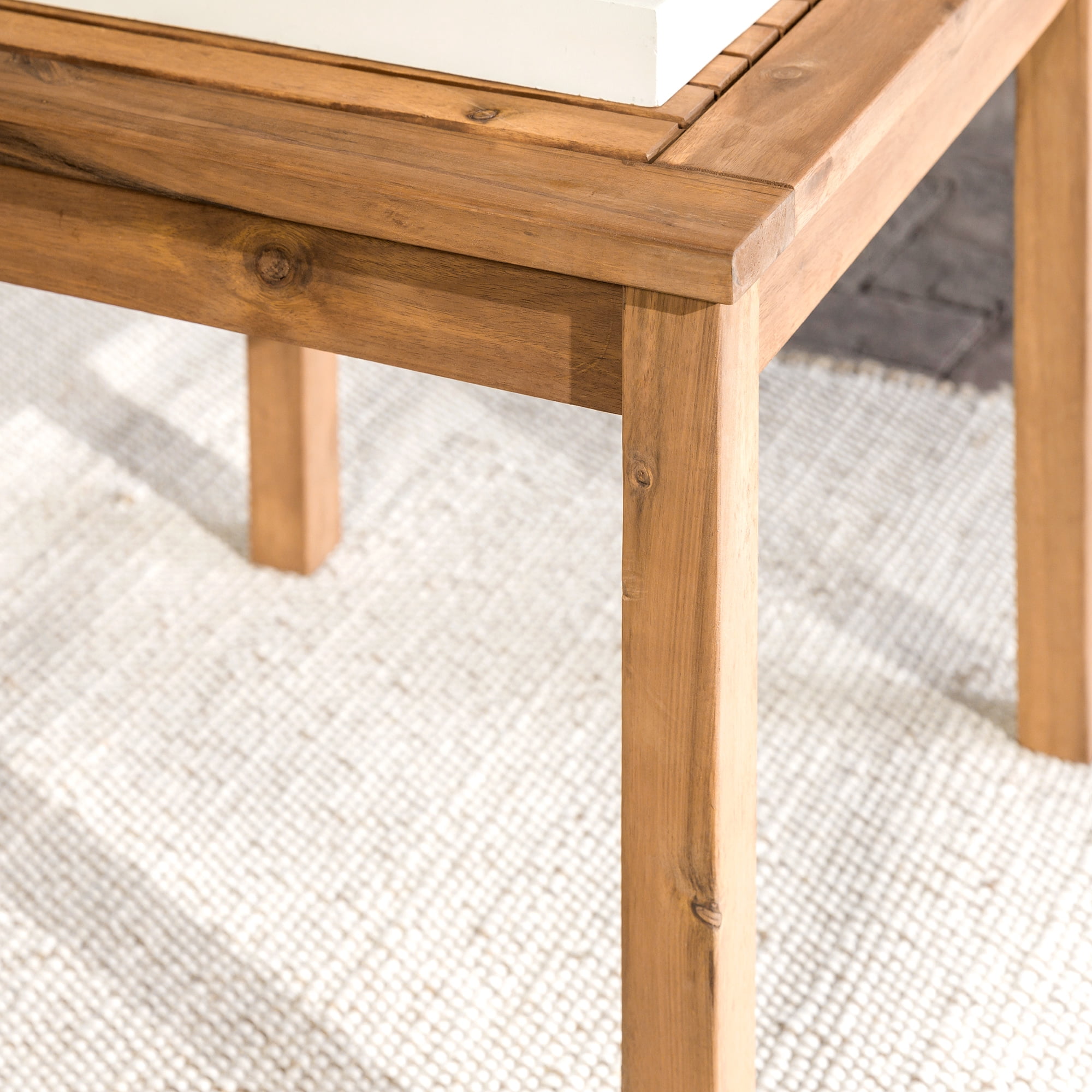Manor Park Acacia Wood Outdoor Patio End Table, Brown