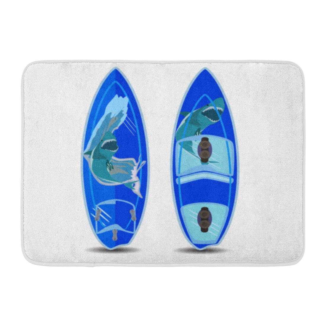YUSDECOR Active Blue Surf of Surfing Board White Two Sides Surfboard in