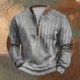thumbnail image 2 of Curuila Mens Sweatshirt Half Zip Long Sleeve Graphic Print Crew Neck Pullover Sweatshirts Everyday Wear Casual Soft Pullover Tops Size L, 2 of 3