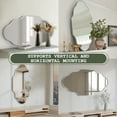 thumbnail image 5 of TEWLOSS Silver Wall Mirror 46"x26" Scallloped Bathroom Mirrors Metal Frame, 5 of 9