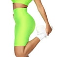 thumbnail image 6 of IDALL Yoga Shorts for Women Womens Shorts Fitness Solid Color Yoga Booty Shorts Running Gym Workout Shapewear Tummy Control High Waisted Shorts Women Green M, 6 of 8